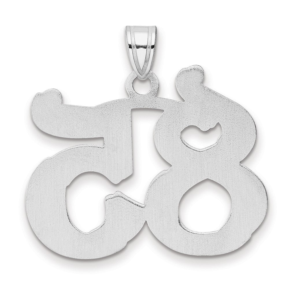 14kw Polished Etched Number 85 Pendant