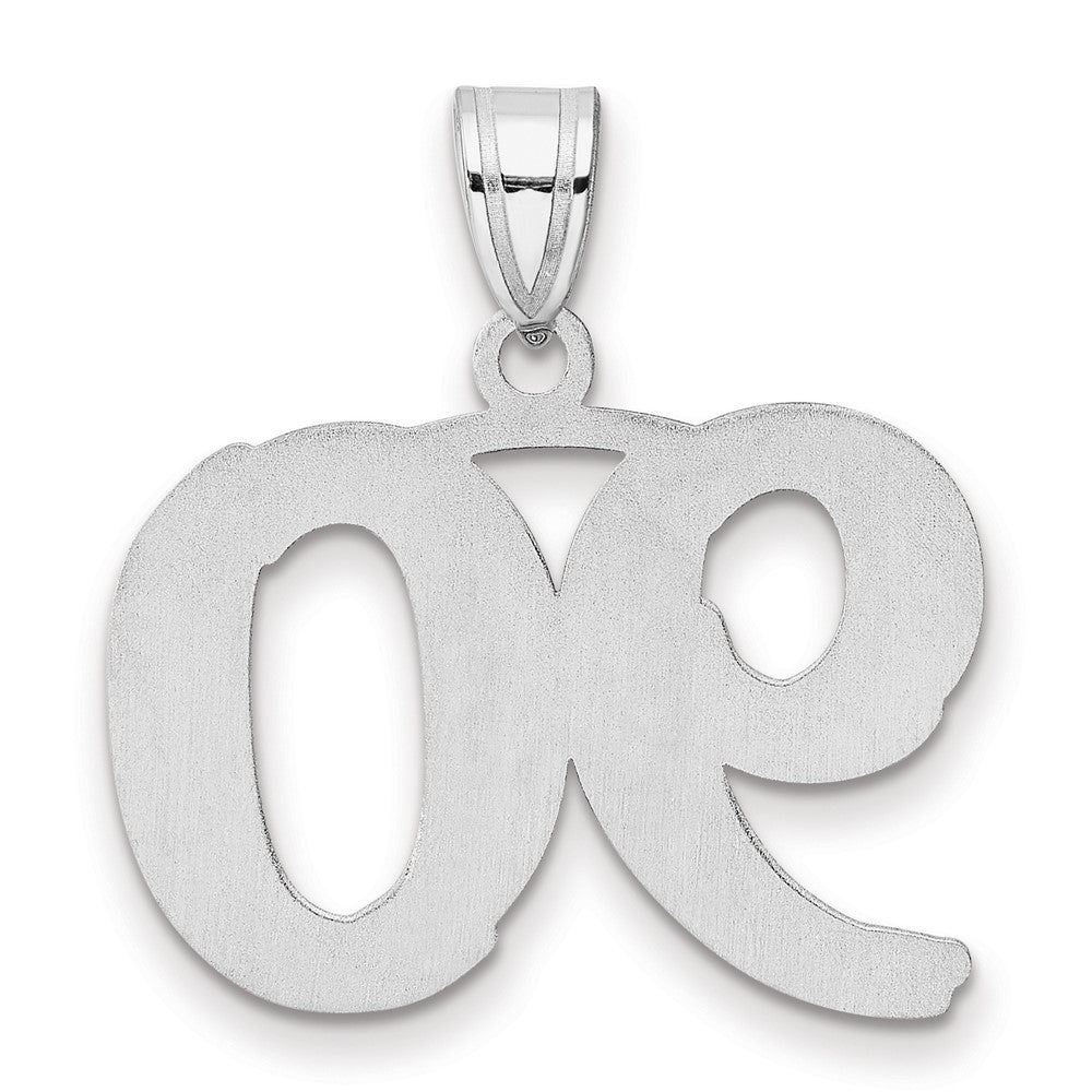 14kw Polished Etched Number 90 Pendant