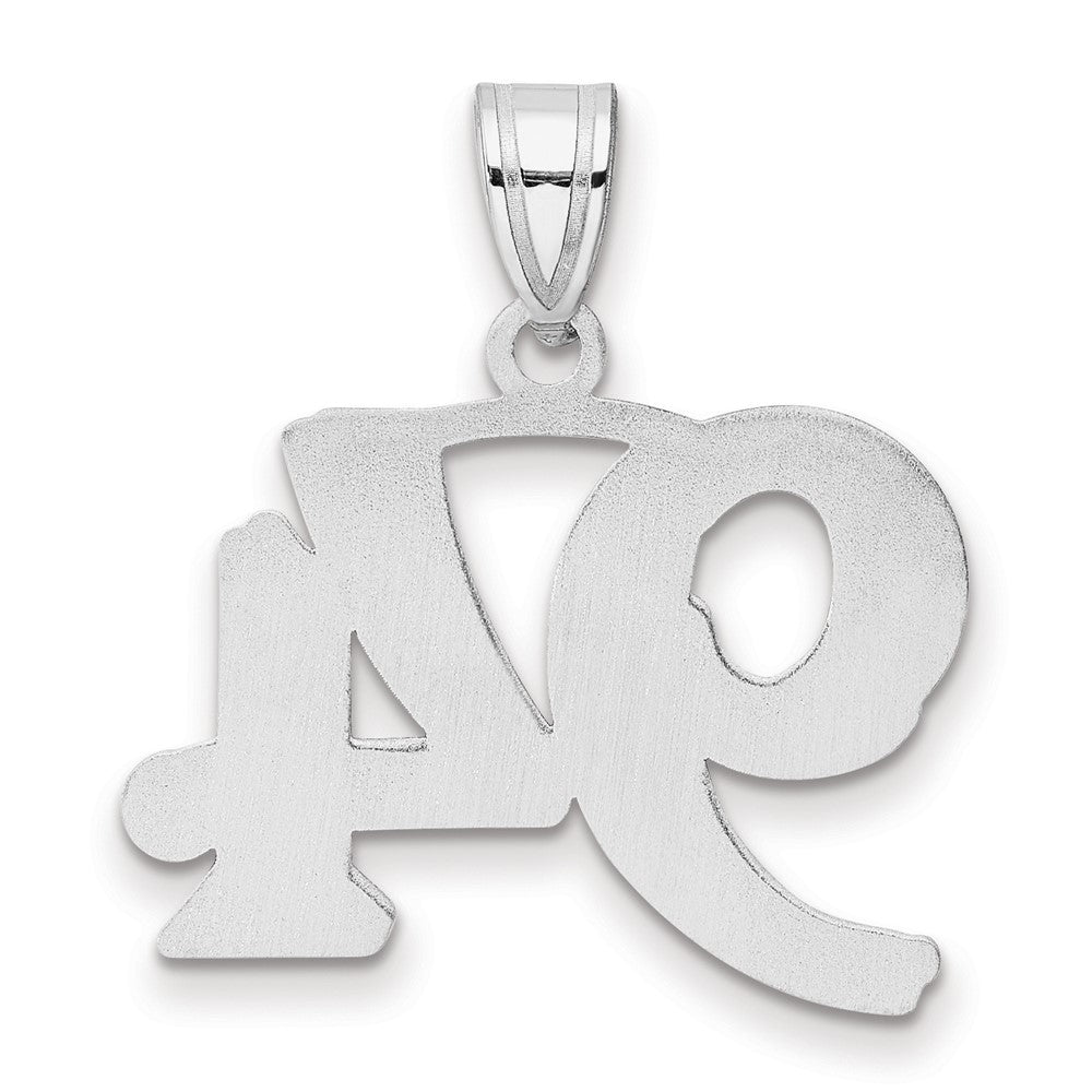 14kw Polished Etched Number 94 Pendant