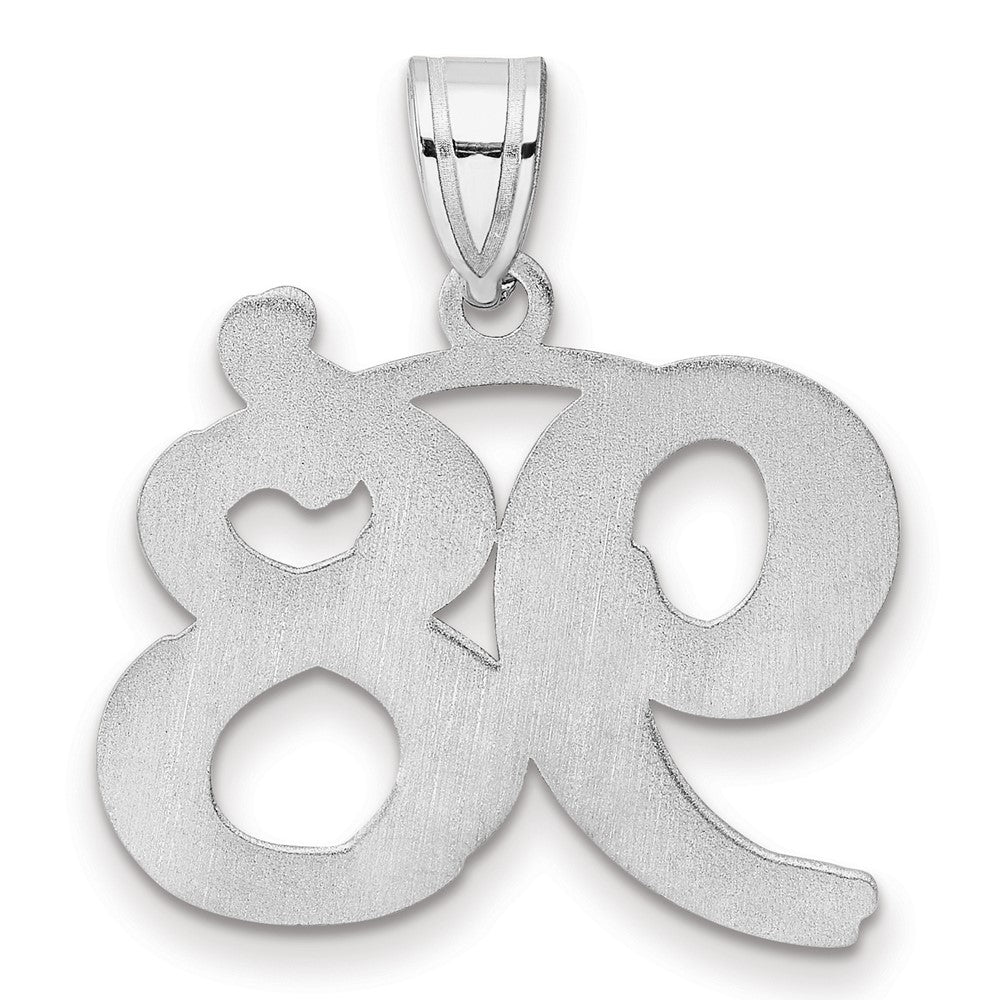 14kw Polished Etched Number 98 Pendant