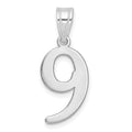 14kw Polished Number 9 Pendant