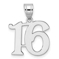 14kw Polished Number 16 Pendant
