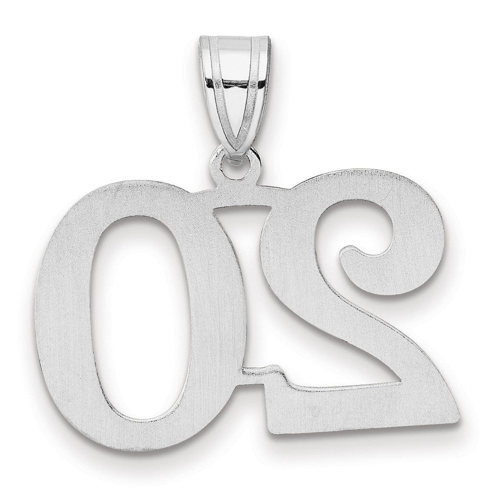 14kw Polished Number 20 Pendant