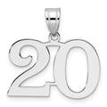 14kw Polished Number 20 Pendant