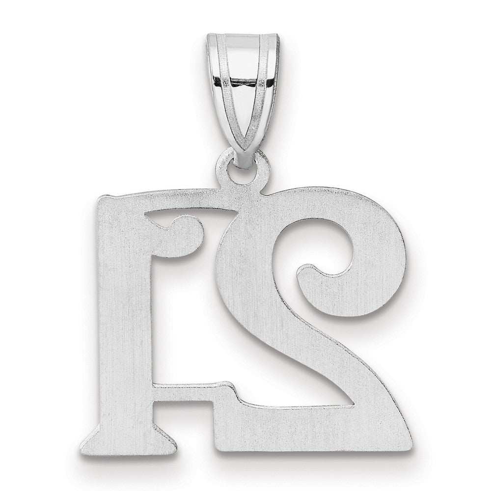 14kw Polished Number 21 Pendant