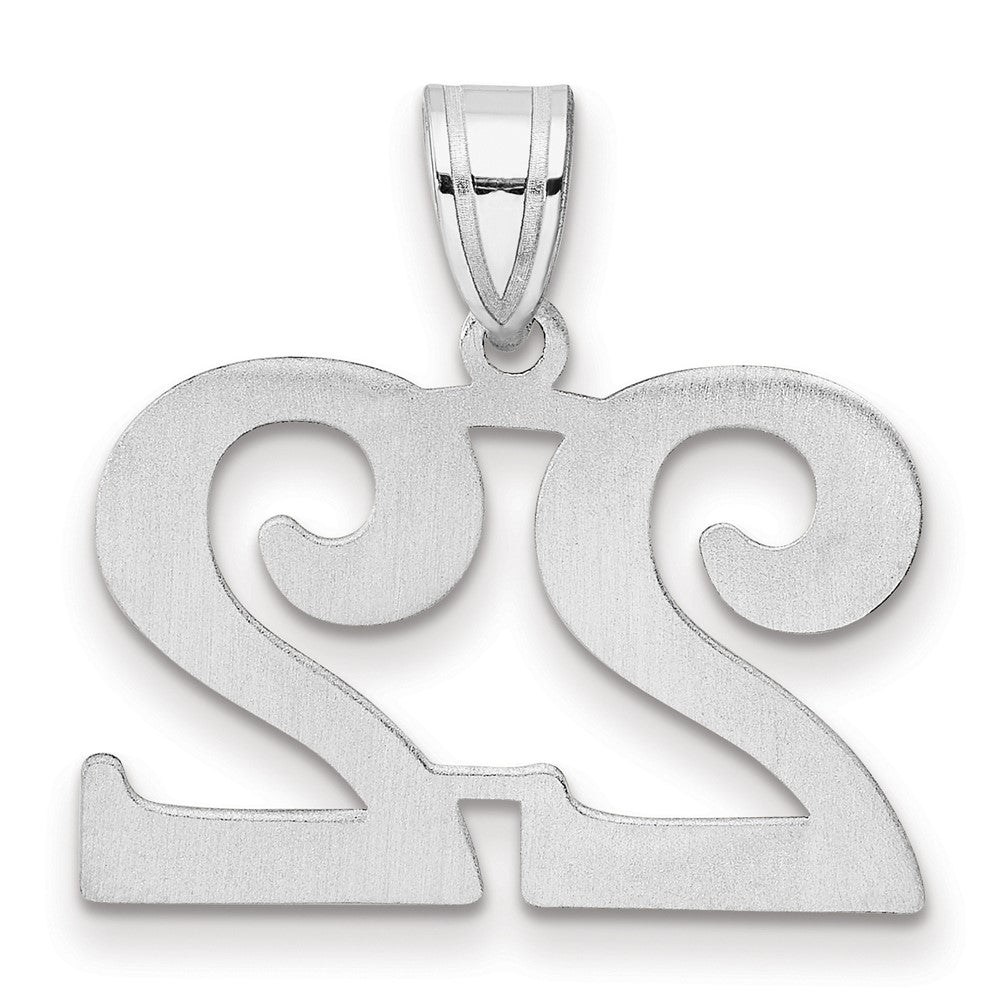 14kw Polished Number 22 Pendant