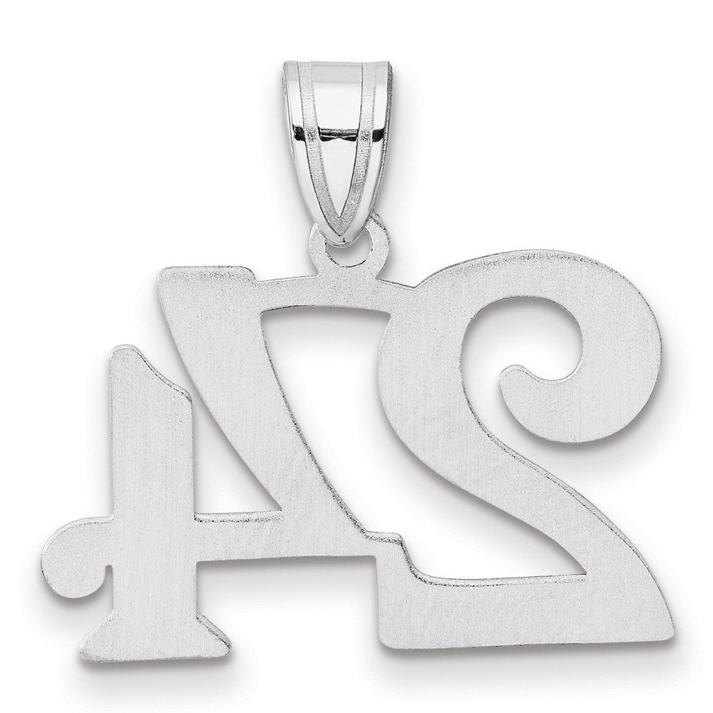 14kw Polished Number 24 Pendant