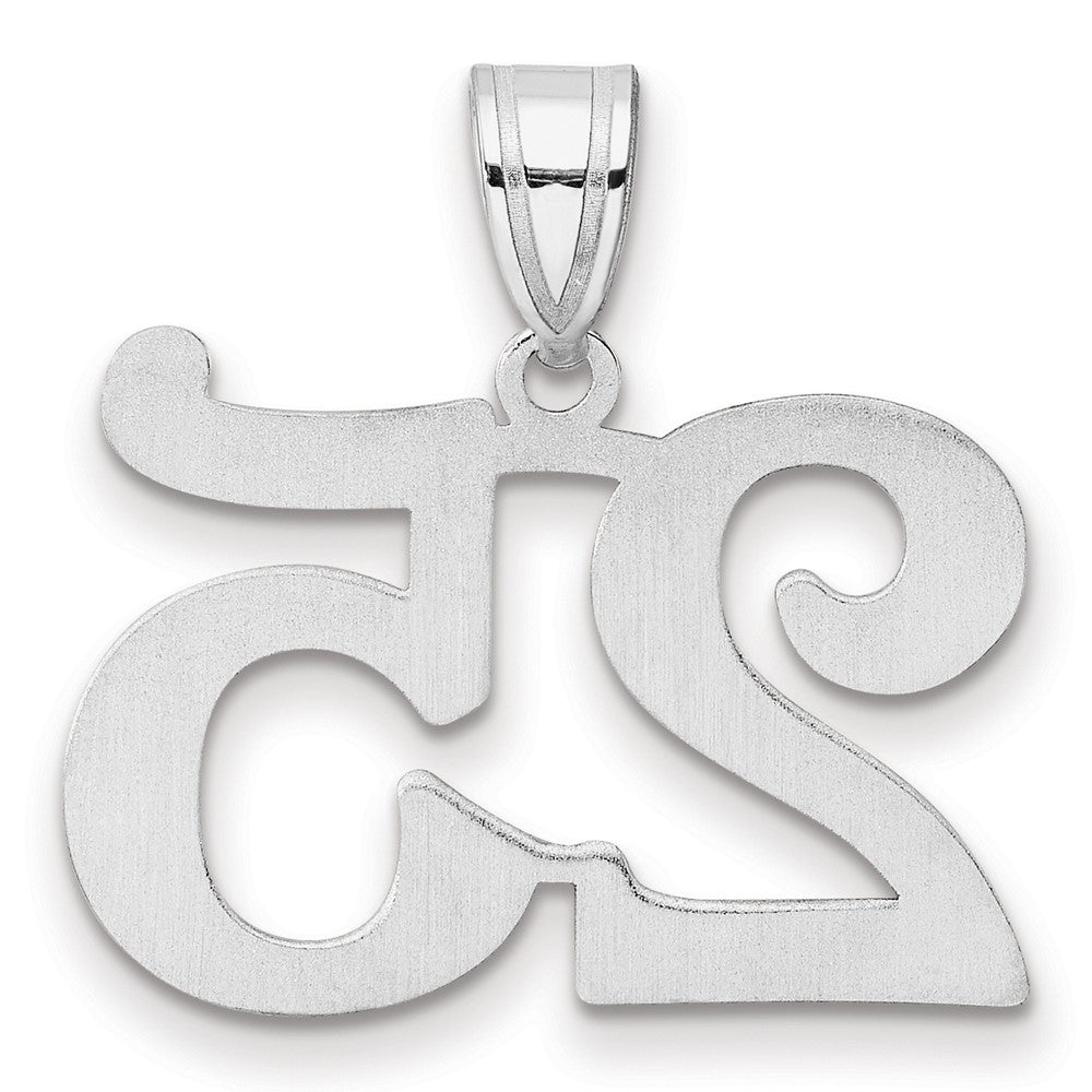 14kw Polished Number 25 Pendant