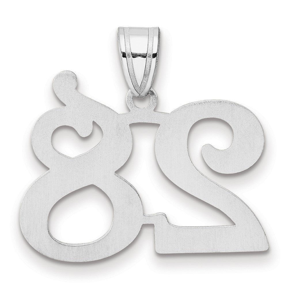 14kw Polished Number 28 Pendant