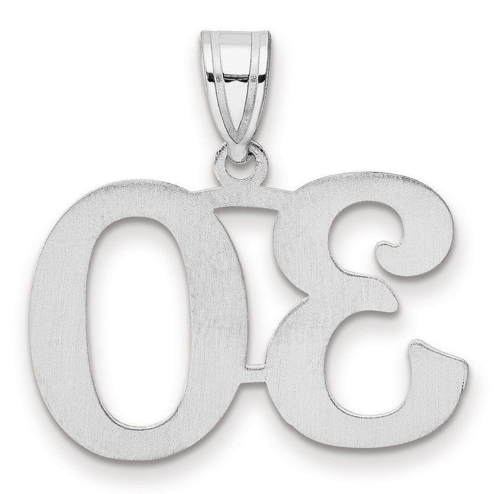14kw Polished Number 30 Pendant