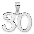 14kw Polished Number 30 Pendant