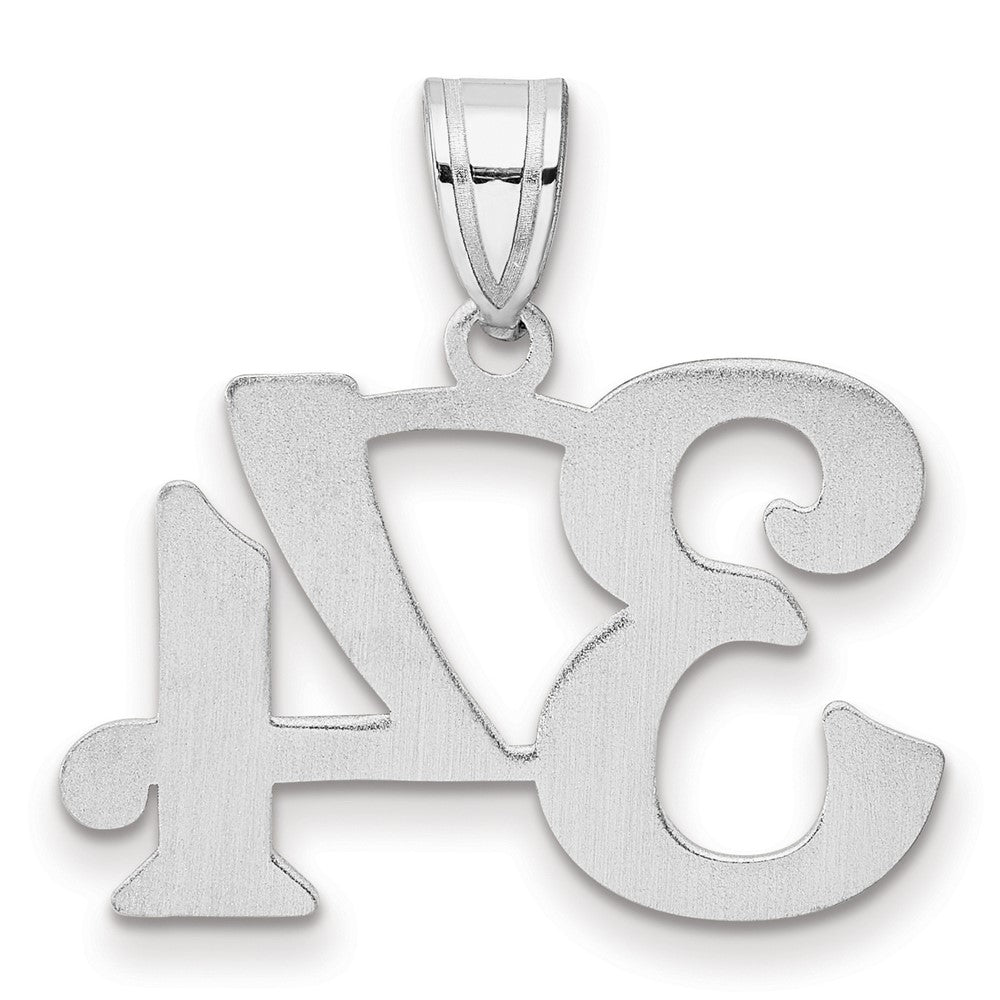 14kw Polished Number 34 Pendant