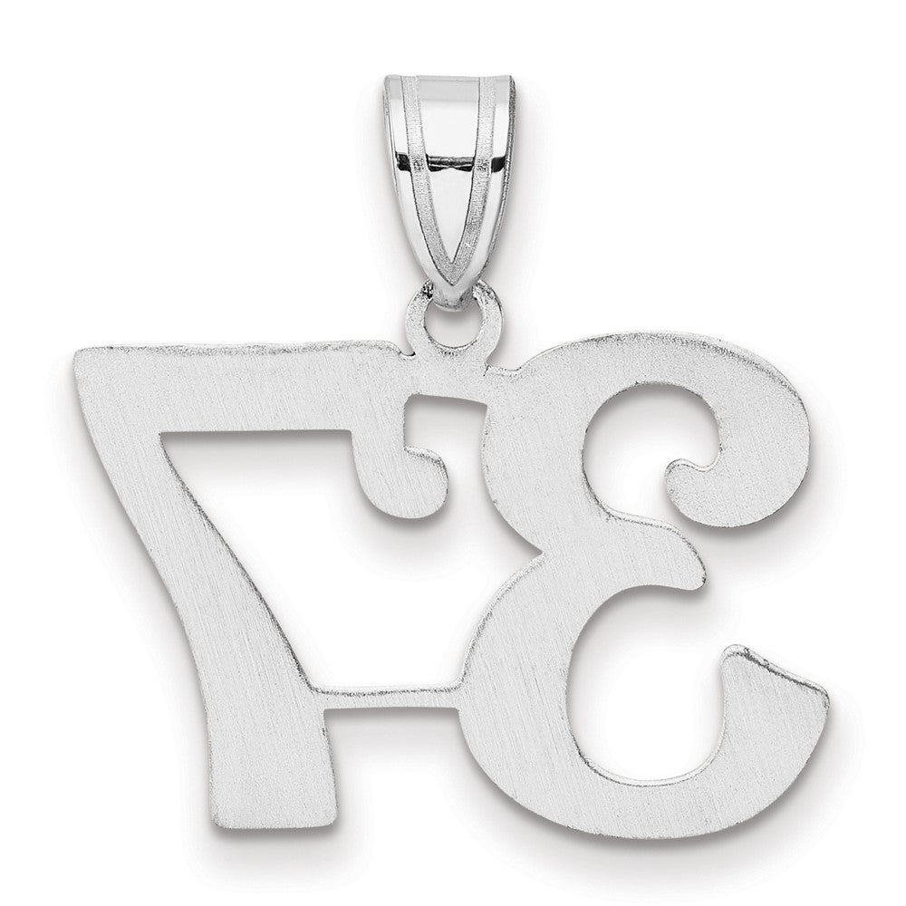 14kw Polished Number 37 Pendant