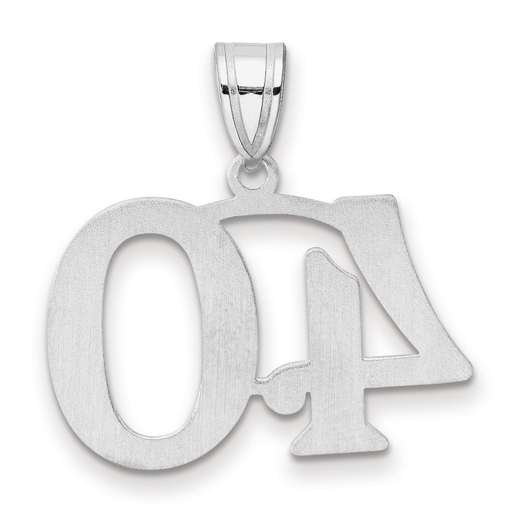 14kw Polished Number 40 Pendant