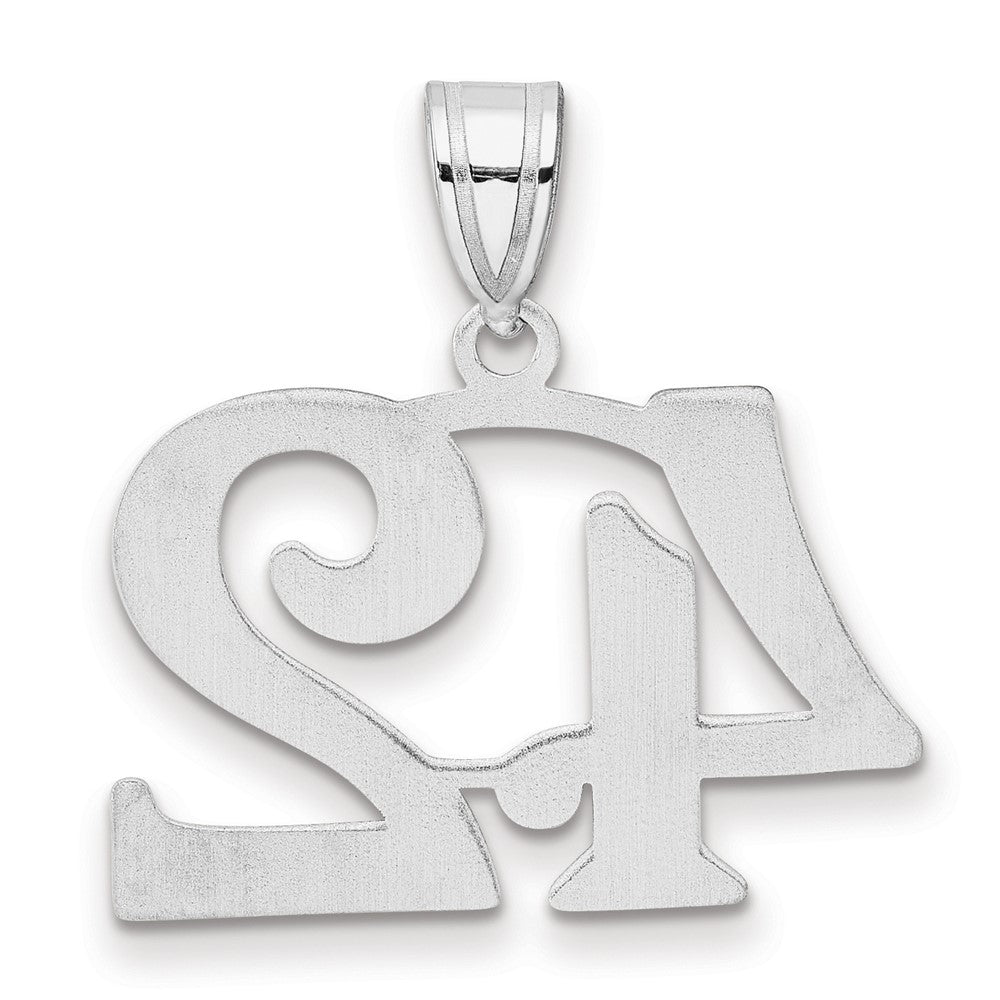 14kw Polished Number 42 Pendant
