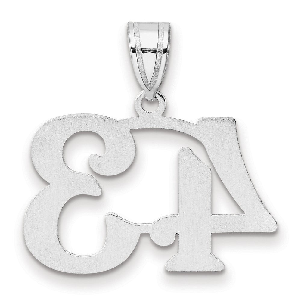 14kw Polished Number 43 Pendant