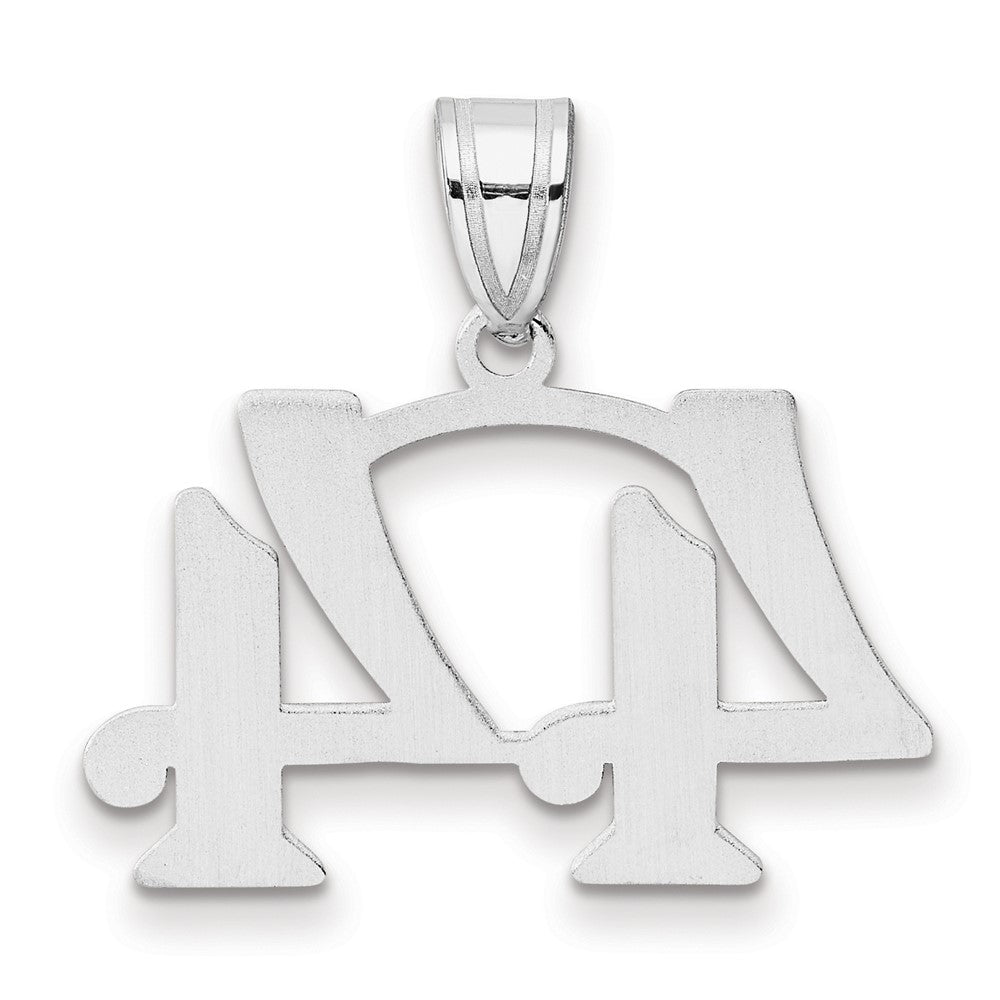 14kw Polished Number 44 Pendant