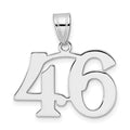 14kw Polished Number 46 Pendant