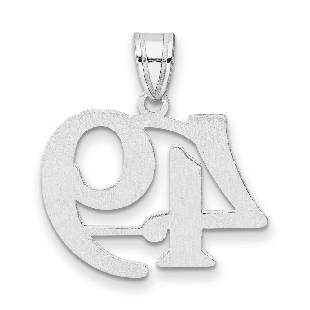 14kw Polished Number 49 Pendant