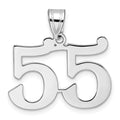 14kw Polished Number 55 Pendant