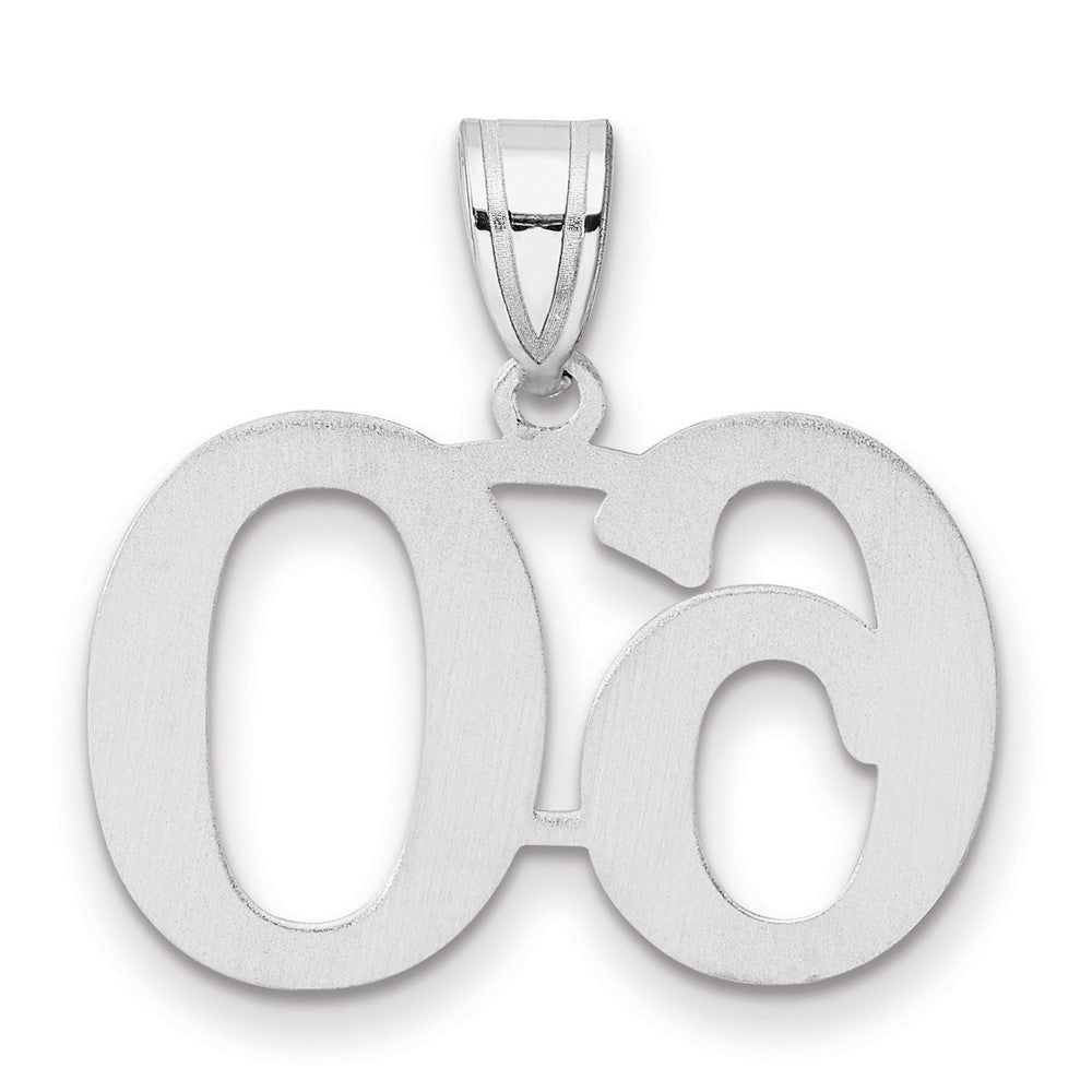 14kw Polished Number 60 Pendant