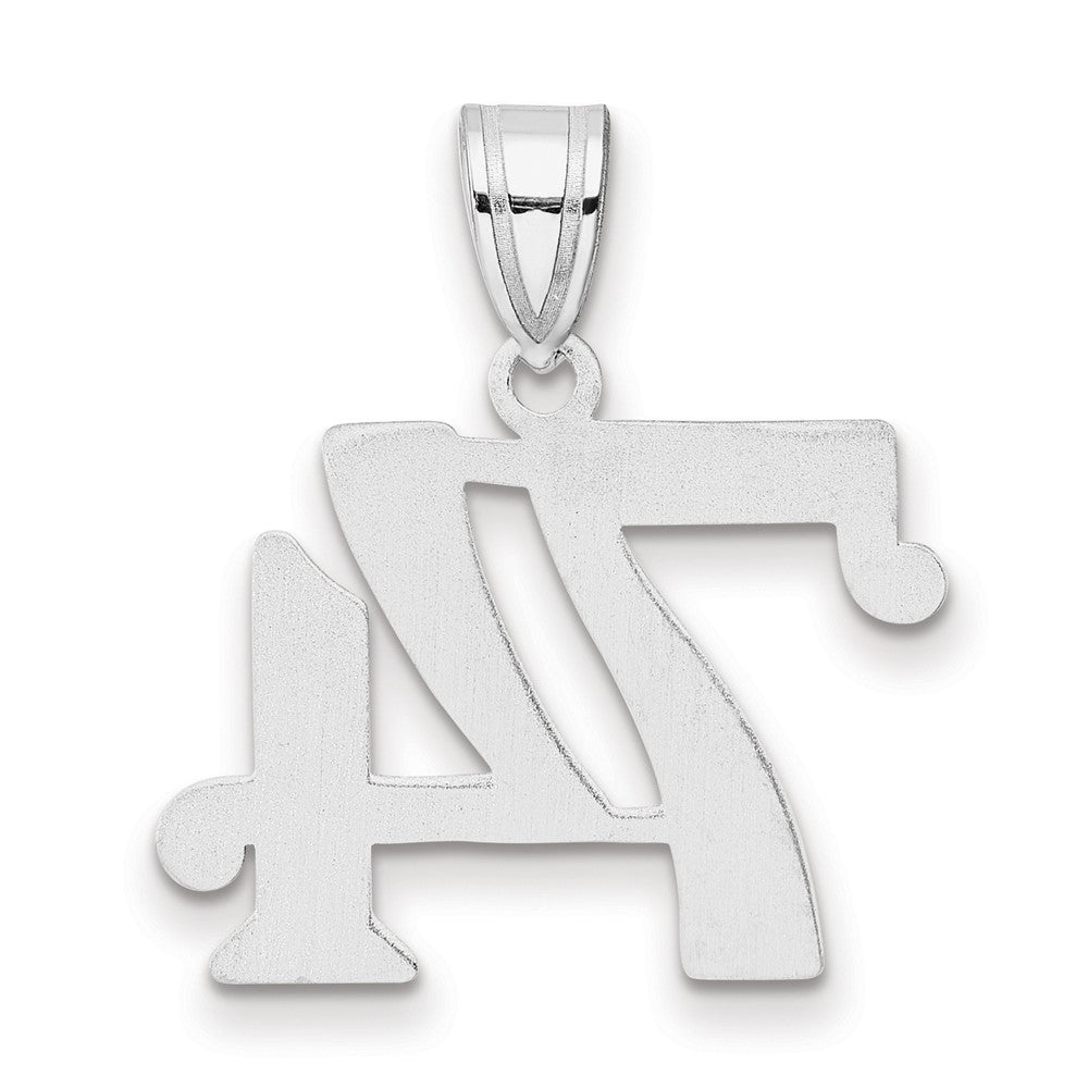 14kw Polished Number 74 Pendant