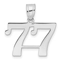 14kw Polished Number 77 Pendant