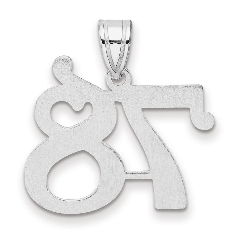 14kw Polished Number 78 Pendant
