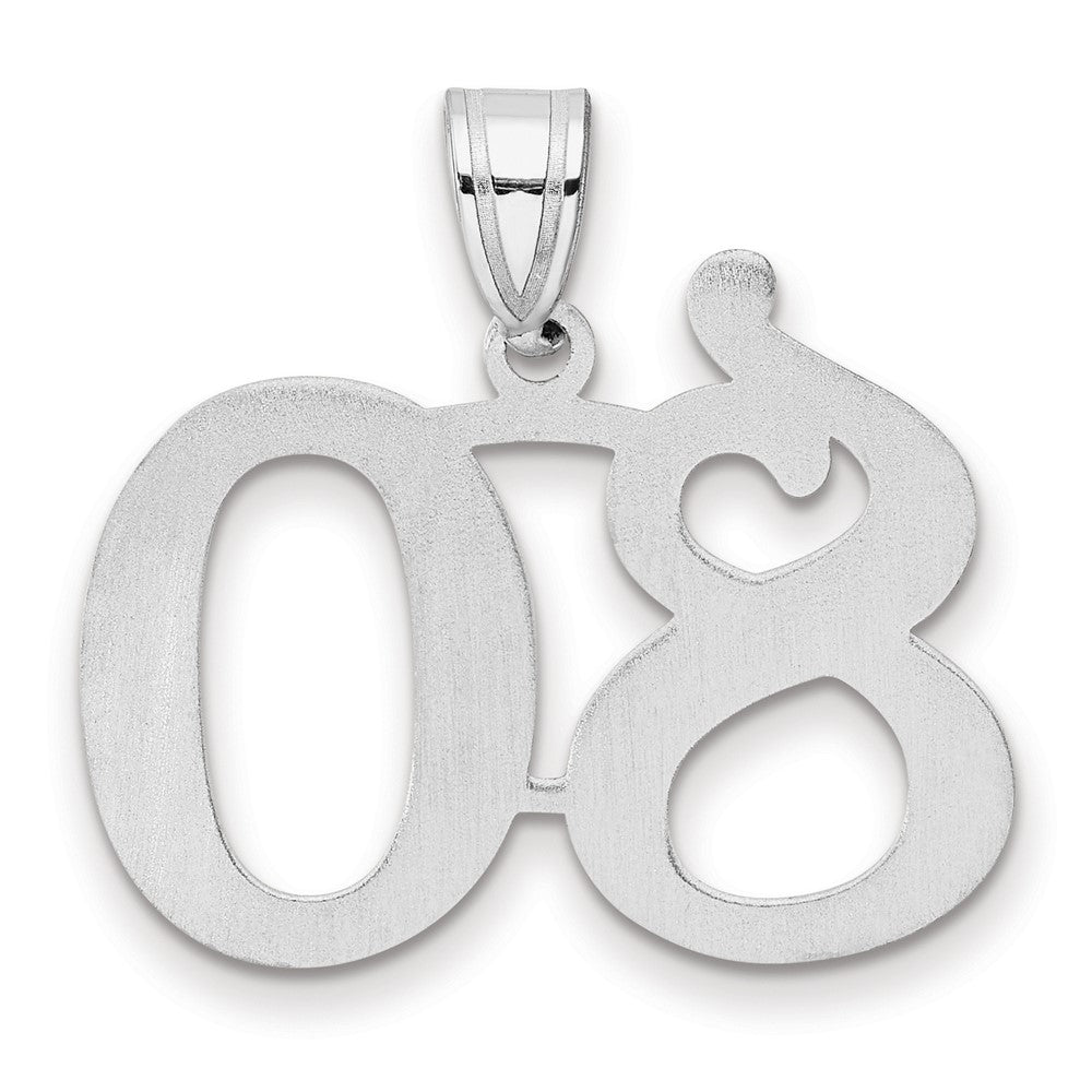 14kw Polished Number 80 Pendant