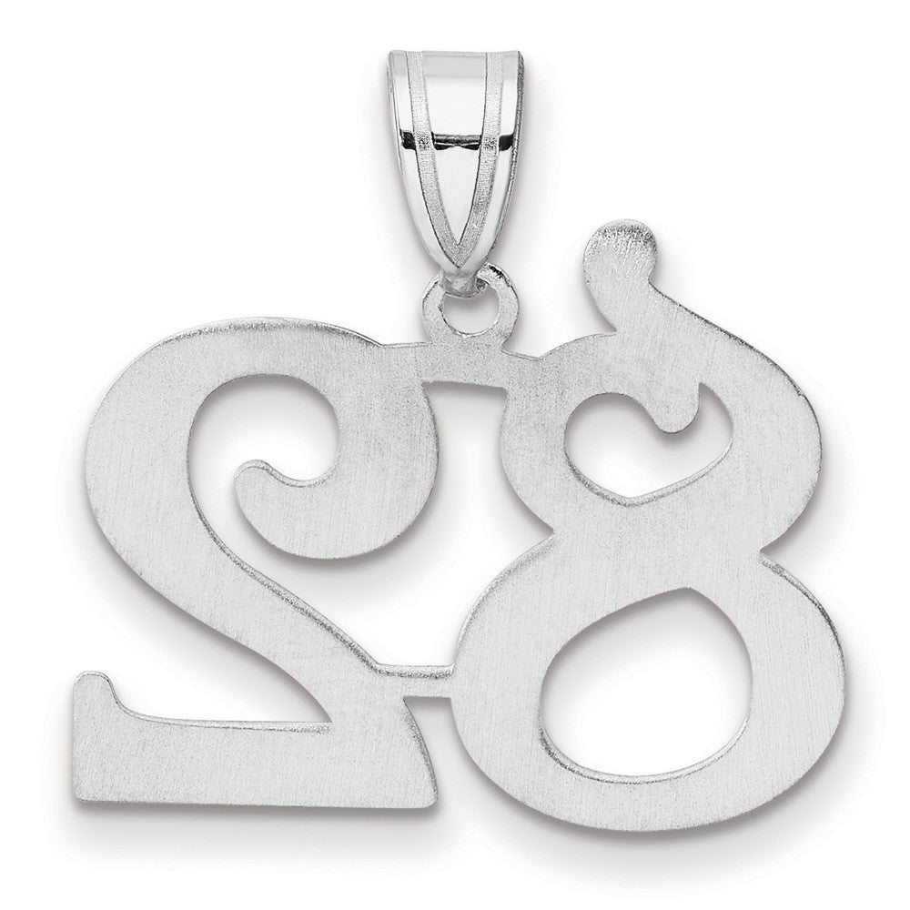 14kw Polished Number 82 Pendant
