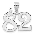 14kw Polished Number 82 Pendant
