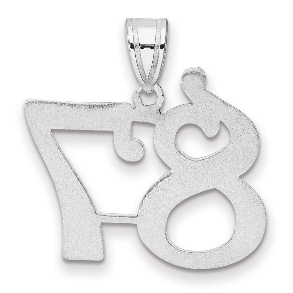 14kw Polished Number 87 Pendant