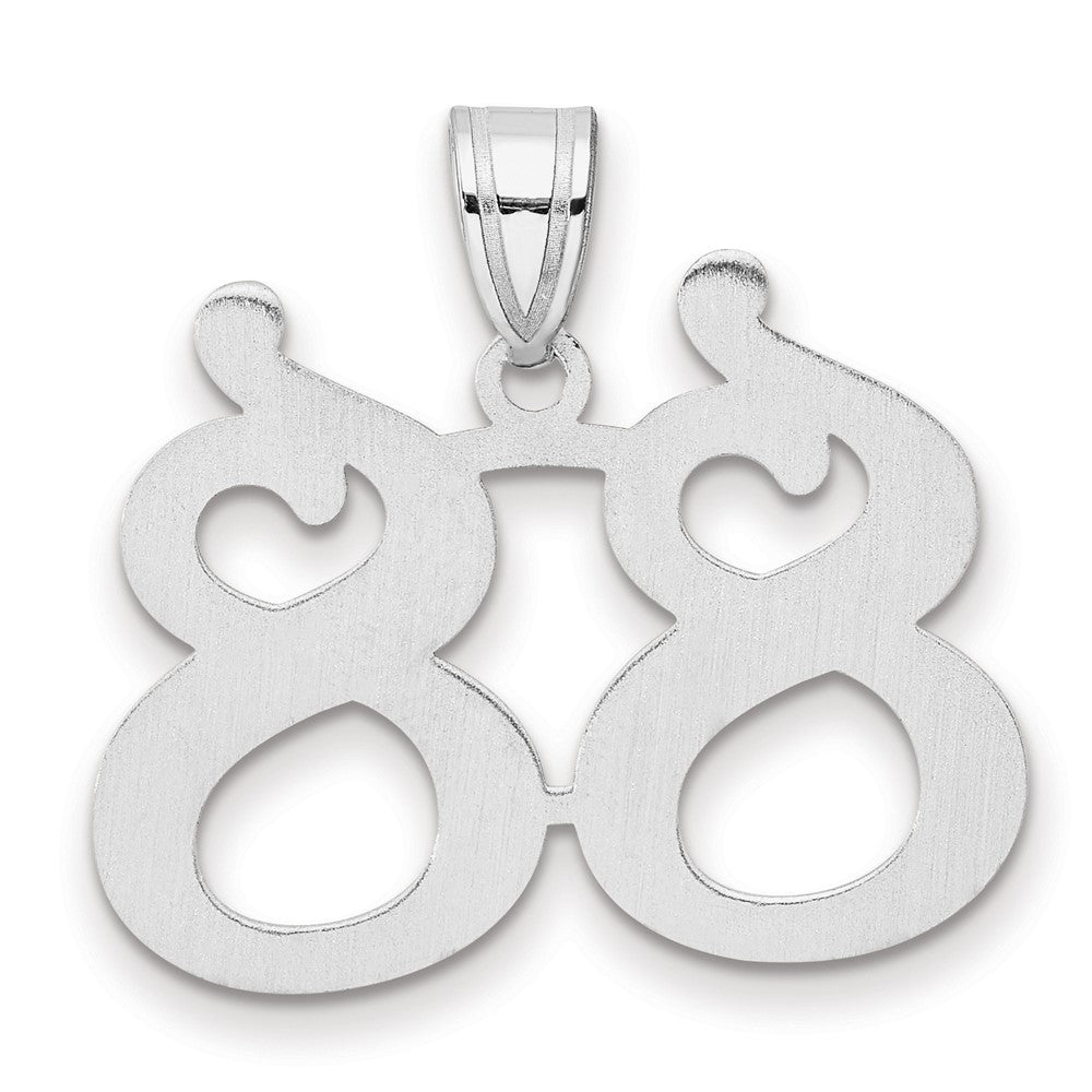 14kw Polished Number 88 Pendant