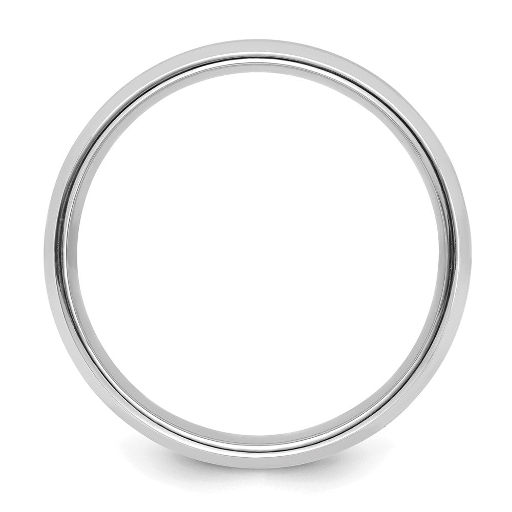 14k White Gold Light Comfort Fit Brush Satin Fancy Band
