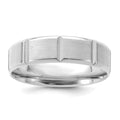14k White Gold Light Comfort Fit Brush Satin Fancy Band