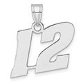 14kw Polished Block Number 12 Pendant