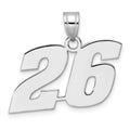 14kw Polished Block Number 26 Pendant