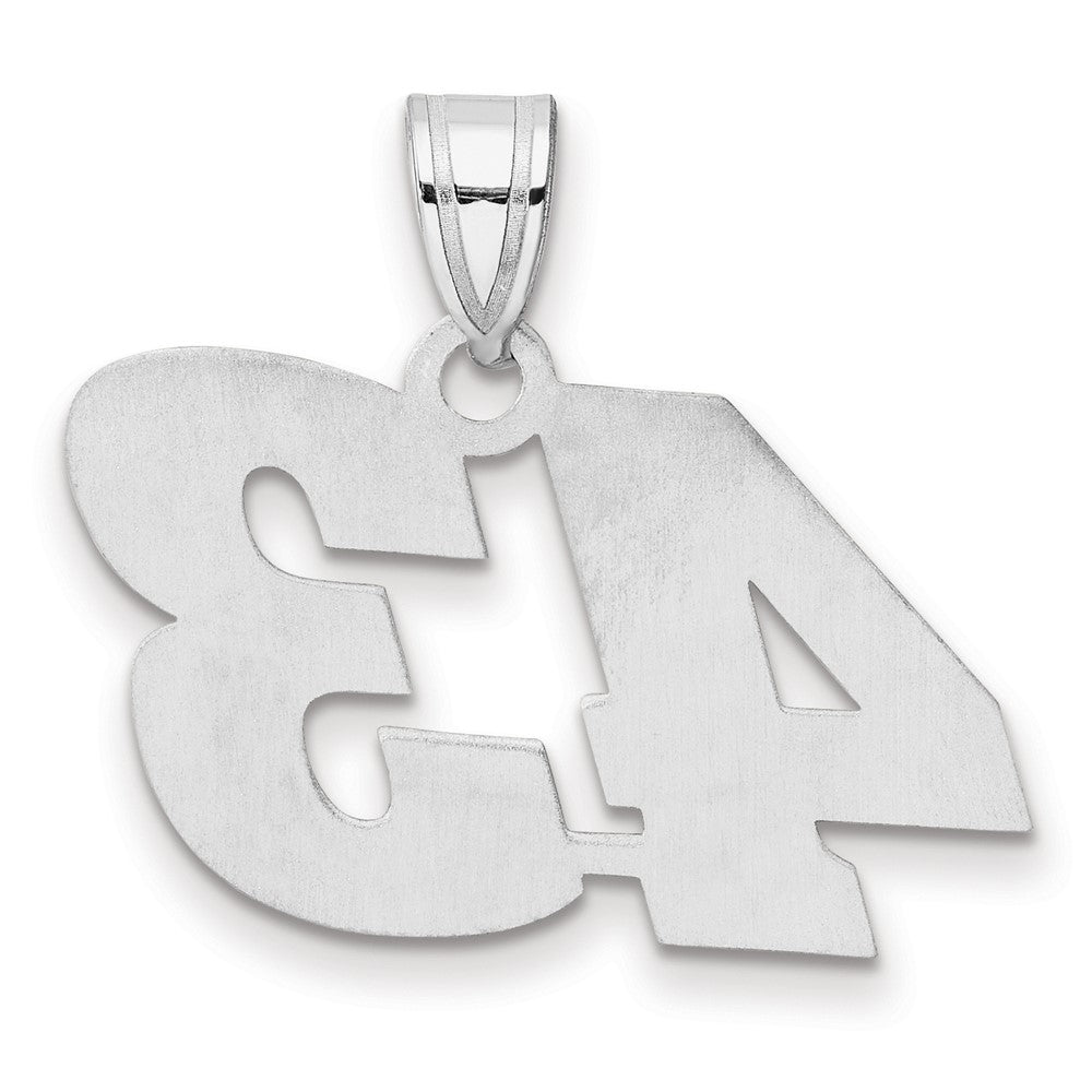 14kw Polished Block Number 43 Pendant