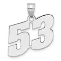 14kw Polished Block Number 53 Pendant