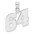 14kw Polished Block Number 64 Pendant