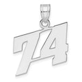14kw Polished Block Number 74 Pendant