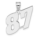 14kw Polished Block Number 87 Pendant