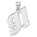 14kw Polished Block Number 91 Pendant