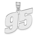 14kw Polished Block Number 95 Pendant