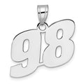 14kw Polished Block Number 98 Pendant