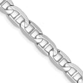 14k White Gold 5.25mm Concave Anchor Chain