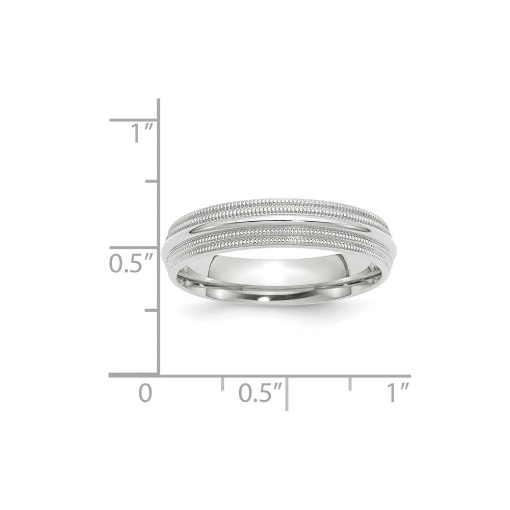10KW 5mm Double Milgrain Comfort Fit Band