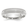 10KW 5mm Double Milgrain Comfort Fit Band
