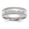 10KW 7mm Double Milgrain Comfort Fit Band