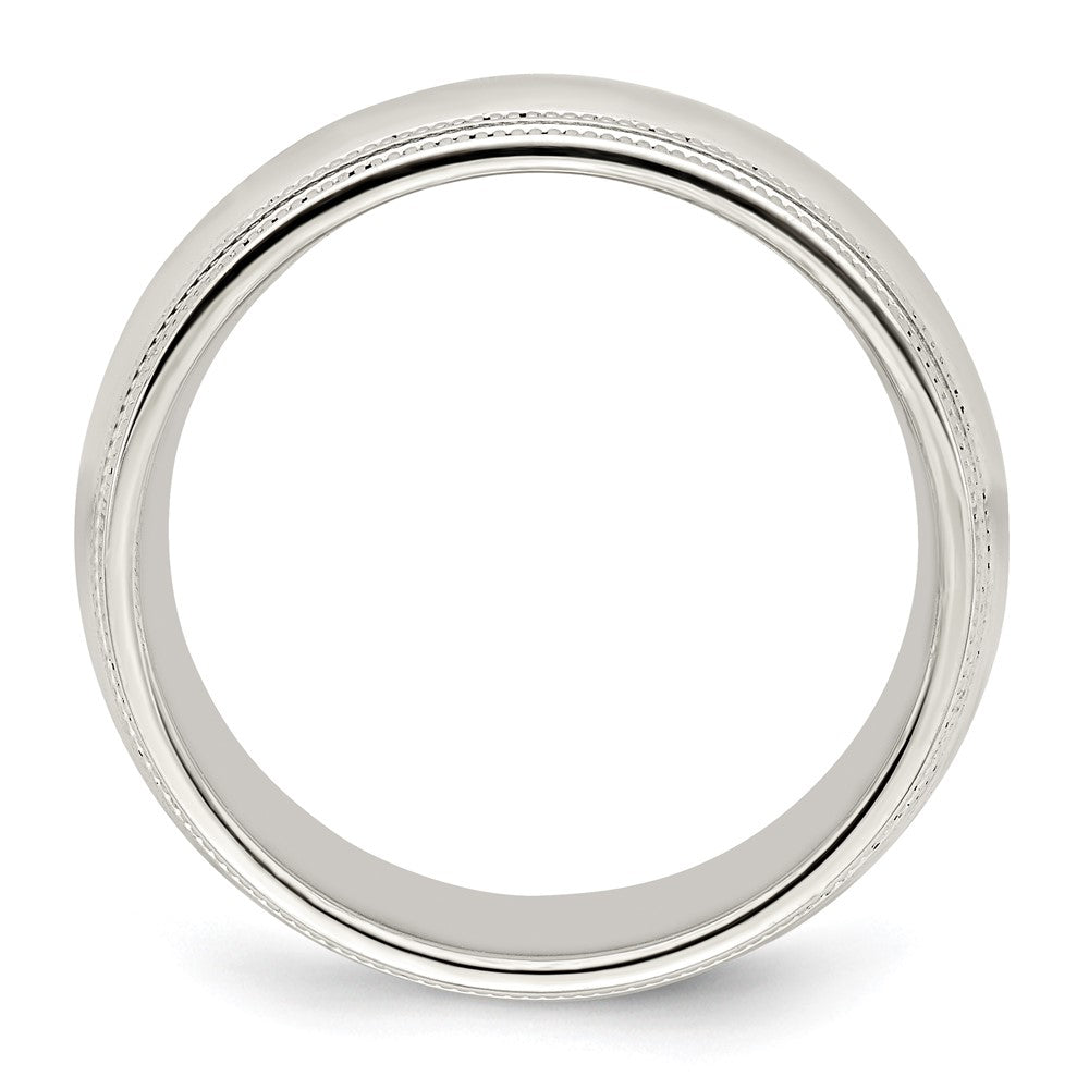 14KW 8mm Double Milgrain Comfort Fit Band